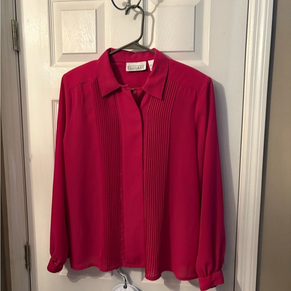 Vintage Women's Pink Blouse - Picture 1 of 3